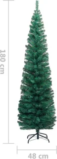 vidaXL Kunstkerstboom 180 cm PVC groen