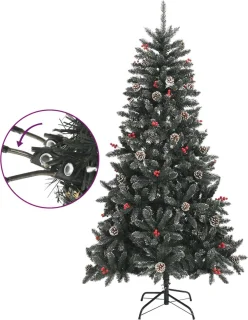 vidaXL Kunstkerstboom 180 cm PVC groen