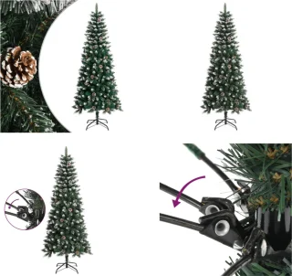 vidaXL Kunstkerstboom 180 cm PVC groen met standaard