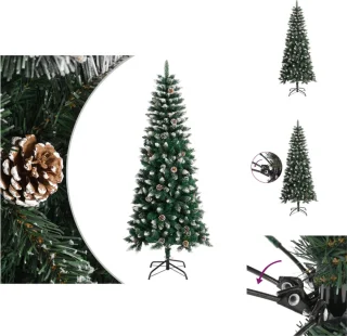 vidaXL Kunstkerstboom 180 cm PVC groen met standaard