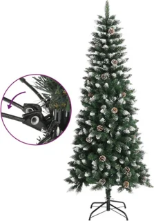 vidaXL Kunstkerstboom 180 cm PVC groen met standaard