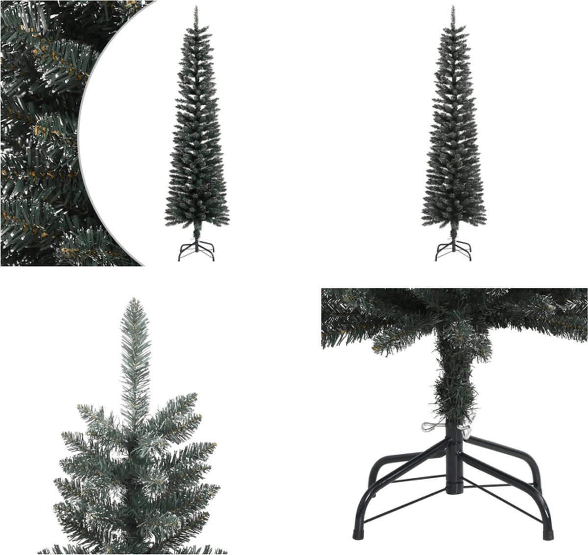 vidaXL Kunstkerstboom 180 cm PVC groen met standaard slim
