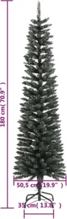 vidaXL Kunstkerstboom 180 cm PVC groen met standaard slim
