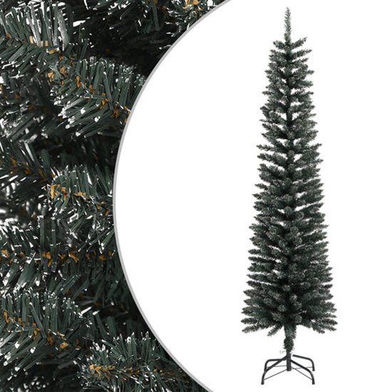 vidaXL Kunstkerstboom 180 cm PVC groen met standaard slim