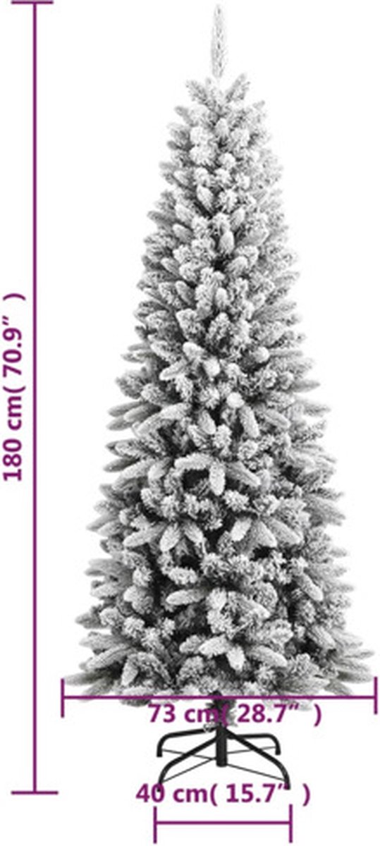 vidaXL Kunstkerstboom 180 cm PVC PE
