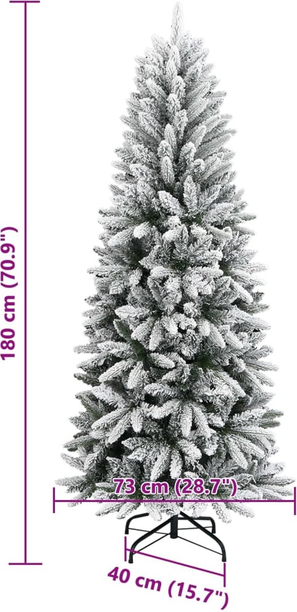 vidaXL Kunstkerstboom 180 cm PVC PE