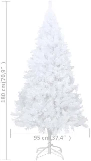 vidaXL Kunstkerstboom 180 cm PVC wit