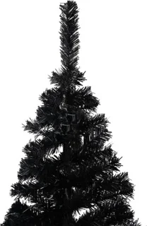 vidaXL Kunstkerstboom 180 cm PVC zwart