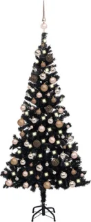 vidaXL Kunstkerstboom 180 cm PVC zwart