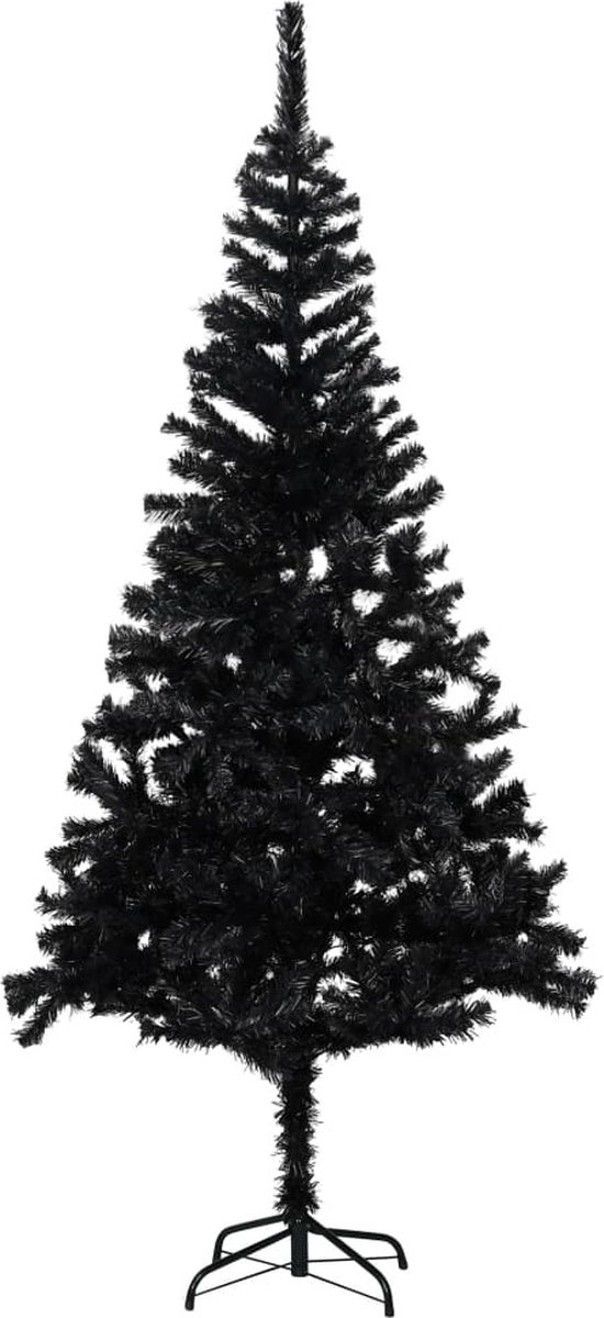 vidaXL Kunstkerstboom 180 cm PVC zwart