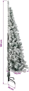 vidaXL kunstkerstboom 180 cm van pvc en staal in groen en wit