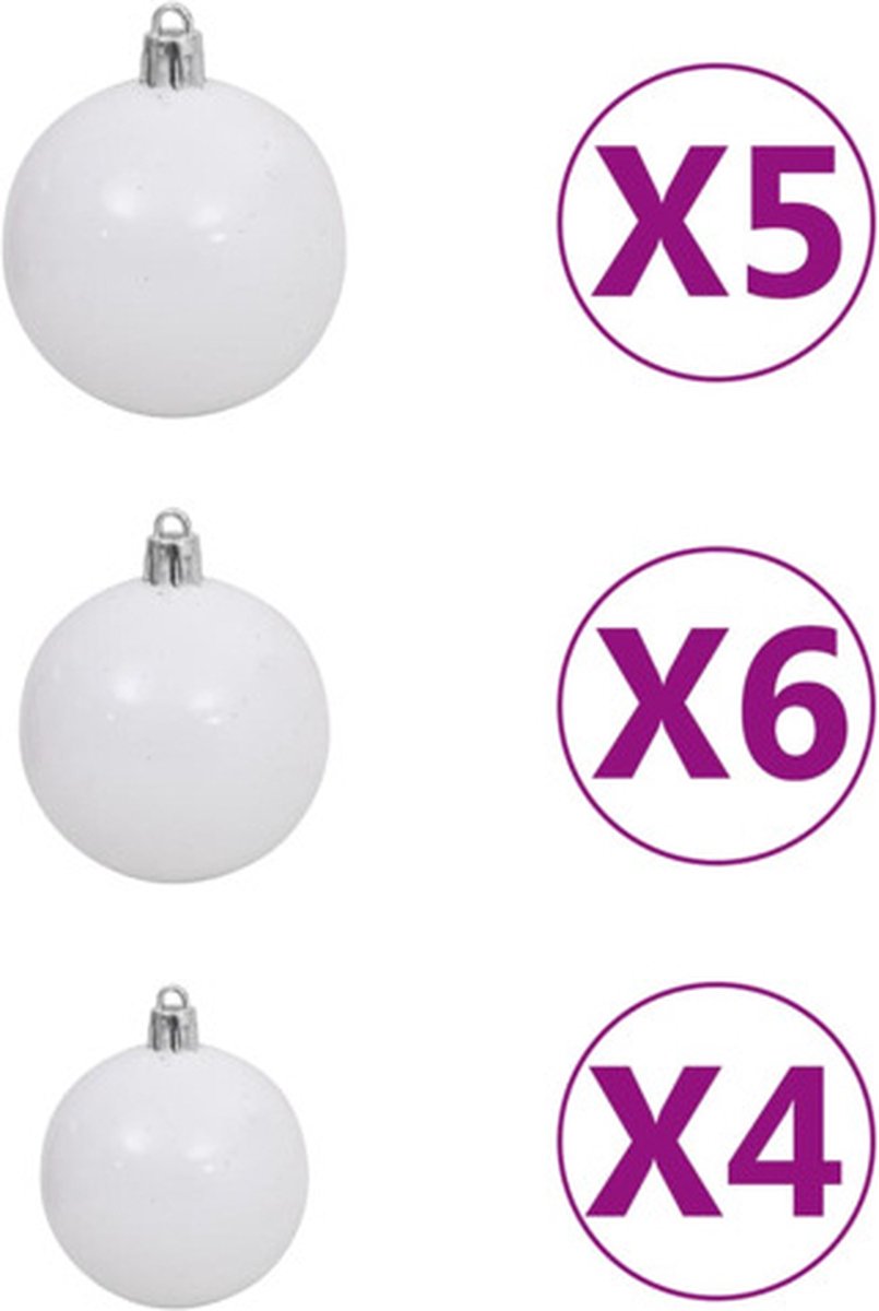 vidaXL Kunstkerstboom 180 cm Wit