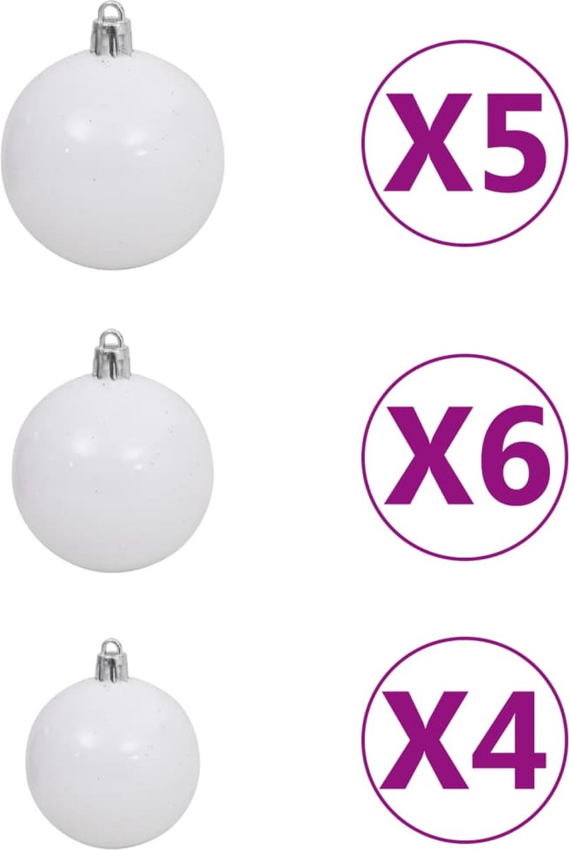 vidaXL Kunstkerstboom 180 cm Wit