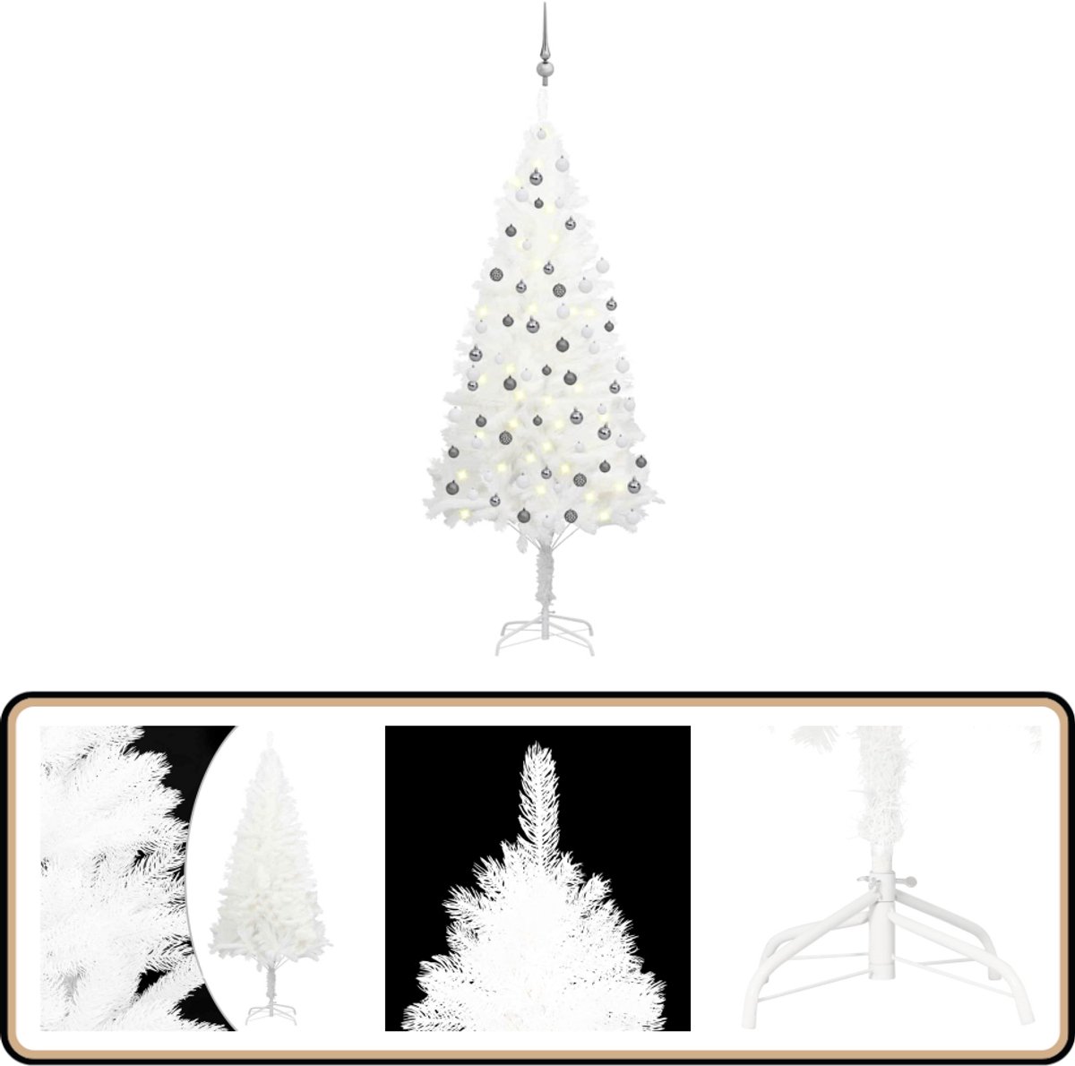 vidaXL Kunstkerstboom 180 cm Wit