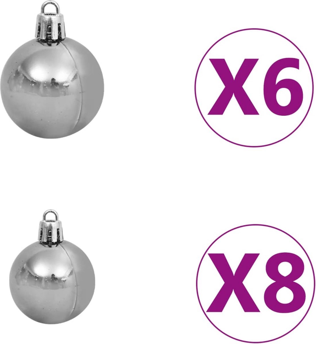 vidaXL Kunstkerstboom 180 cm Wit