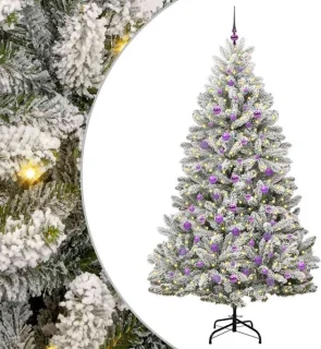 vidaXL Kunstkerstboom 210 cm 300 LED's warmwit