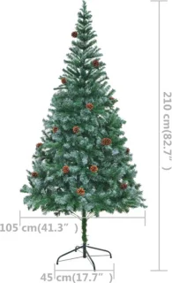 vidaXL Kunstkerstboom 210 cm