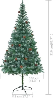vidaXL Kunstkerstboom 210 cm