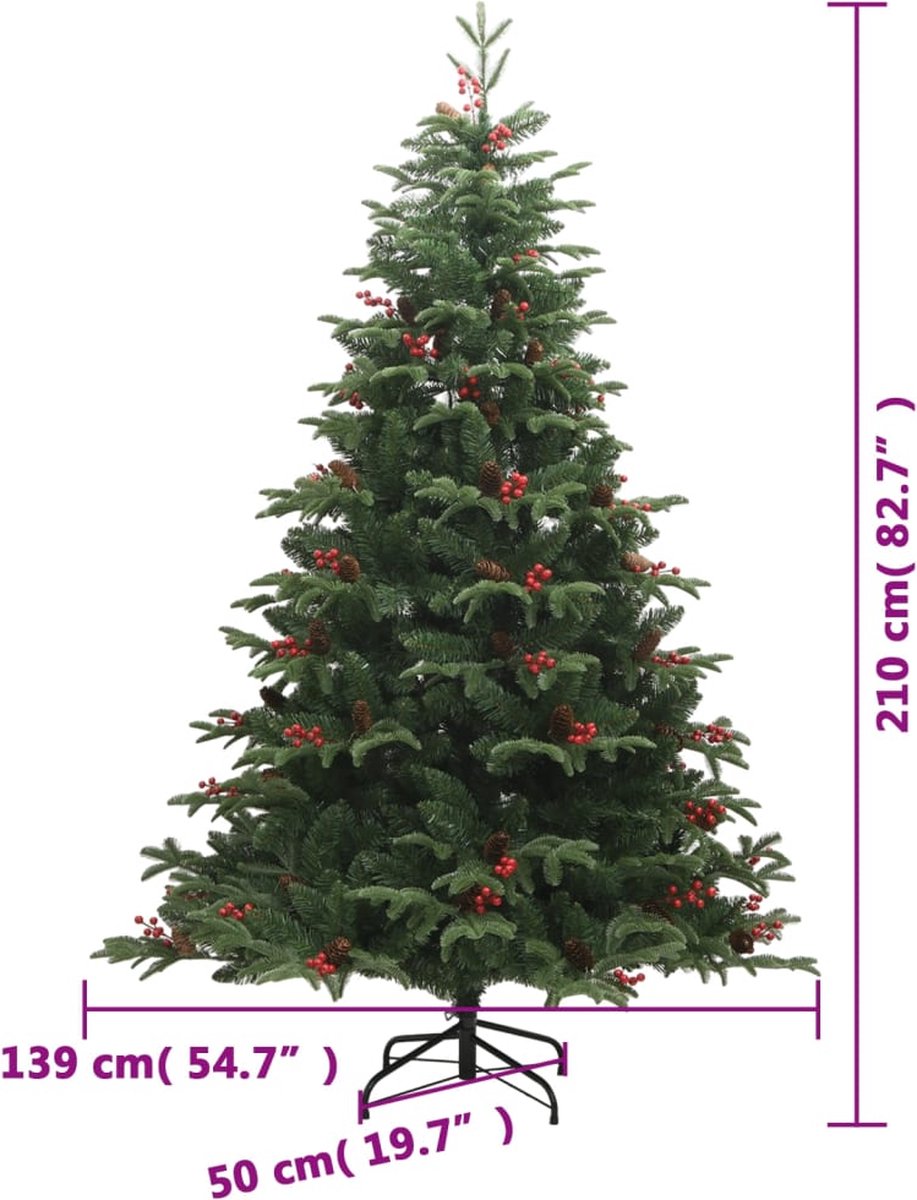 vidaXL Kunstkerstboom 210 cm