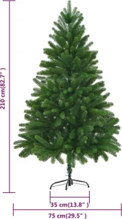 vidaXL Kunstkerstboom 210 cm groen