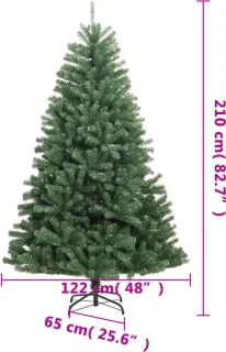 vidaXL Kunstkerstboom 210 cm groen