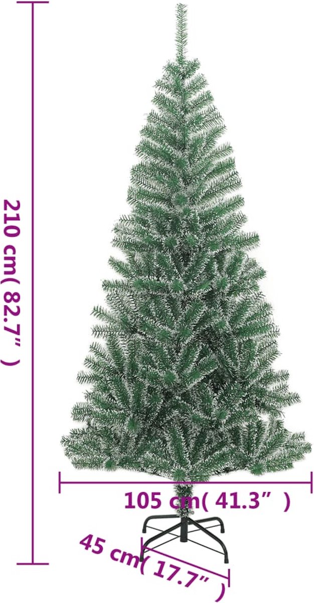 vidaXL Kunstkerstboom 210 cm groen