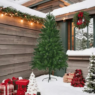 vidaXL Kunstkerstboom 210 cm groen
