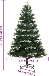vidaXL Kunstkerstboom 210 cm