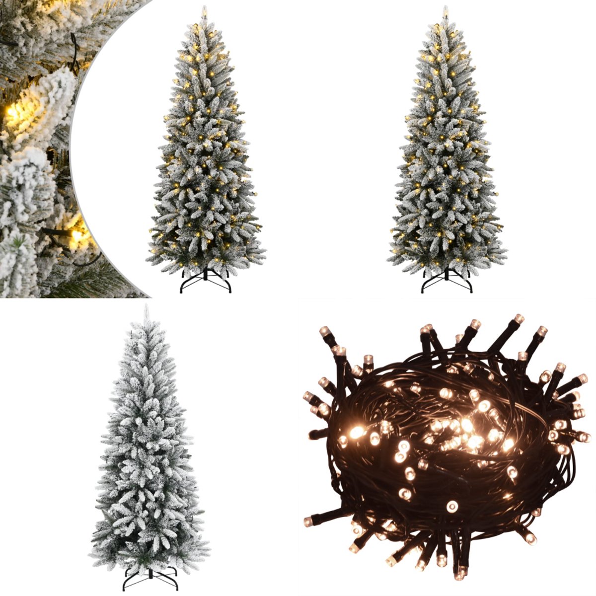 De vidaXL Kunstkerstboom 210 cm LED in één oogopslag