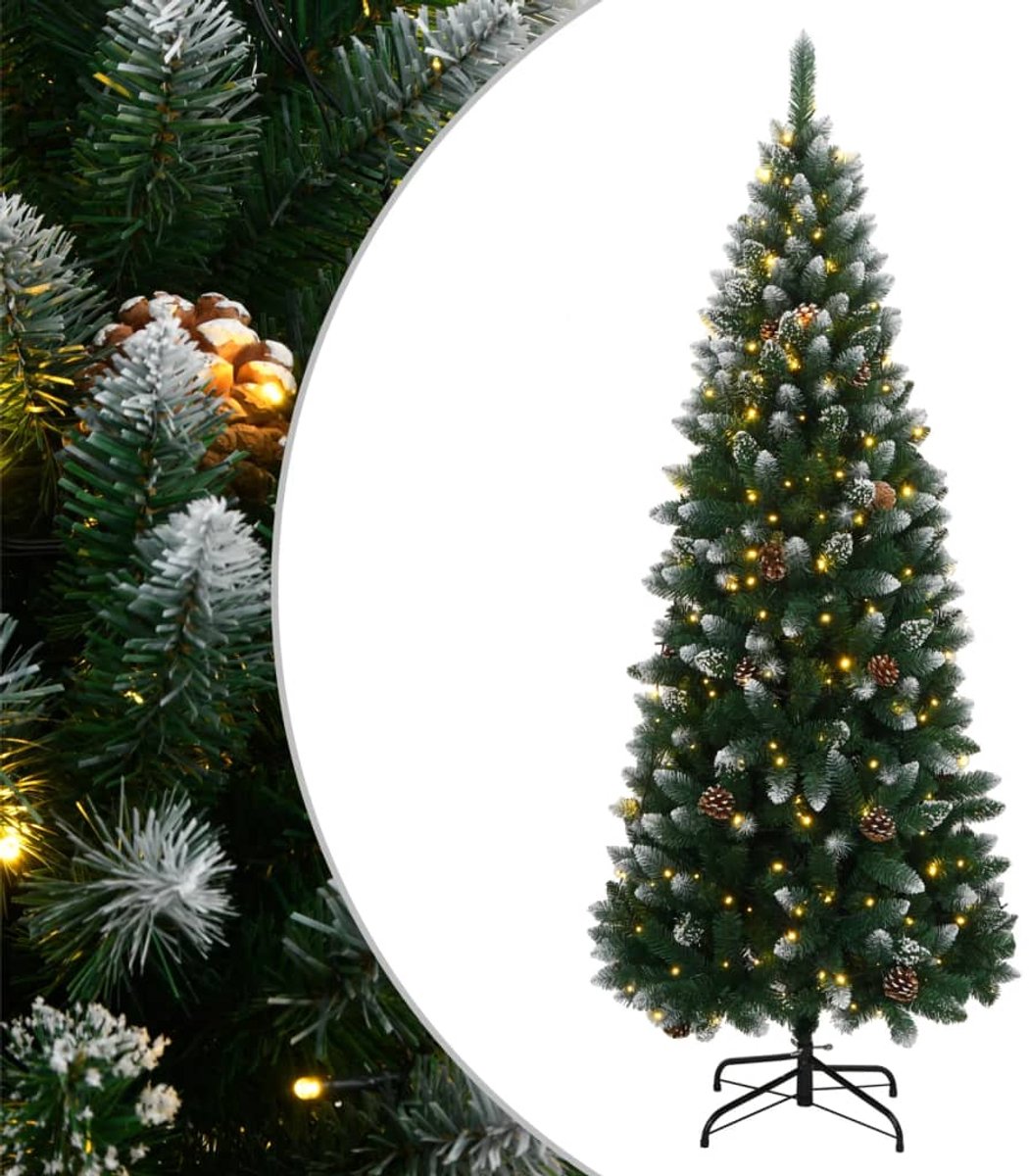 vidaXL Kunstkerstboom 210 cm met LED's