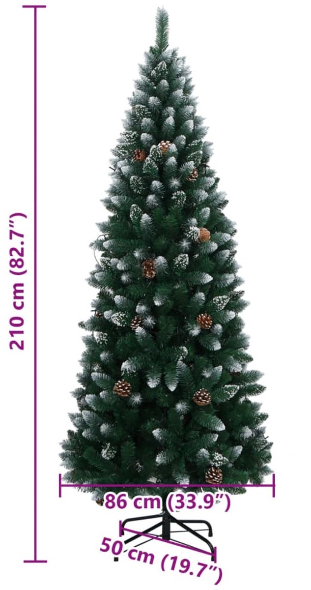 vidaXL Kunstkerstboom 210 cm met LED's