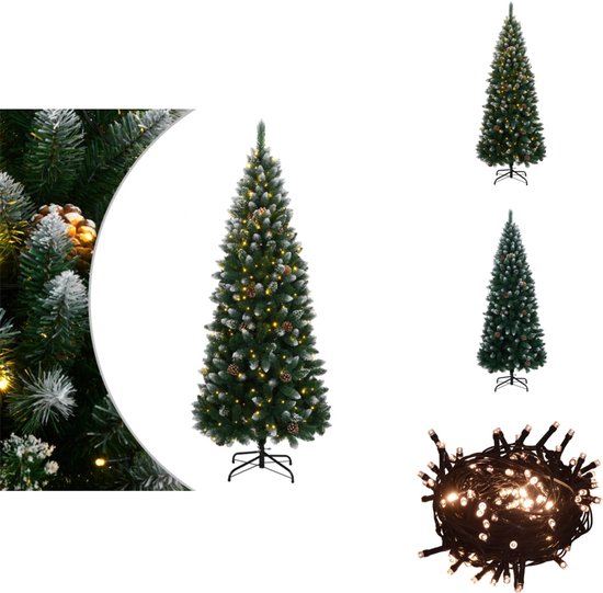 vidaXL Kunstkerstboom 210 cm met LED's