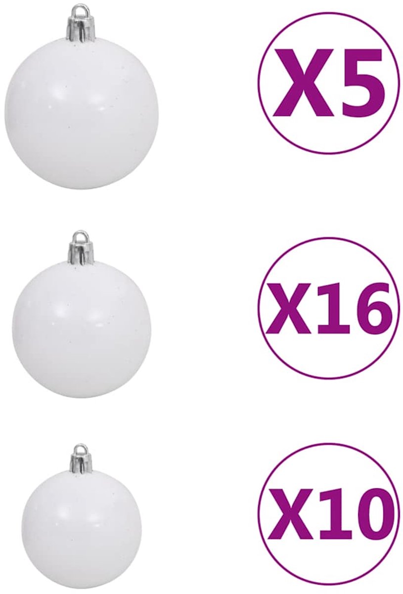 vidaXL Kunstkerstboom 210 cm met LED's