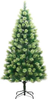 vidaXL Kunstkerstboom 210 cm met standaard