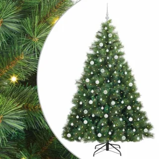 vidaXL Kunstkerstboom 210 cm, PE en PVC