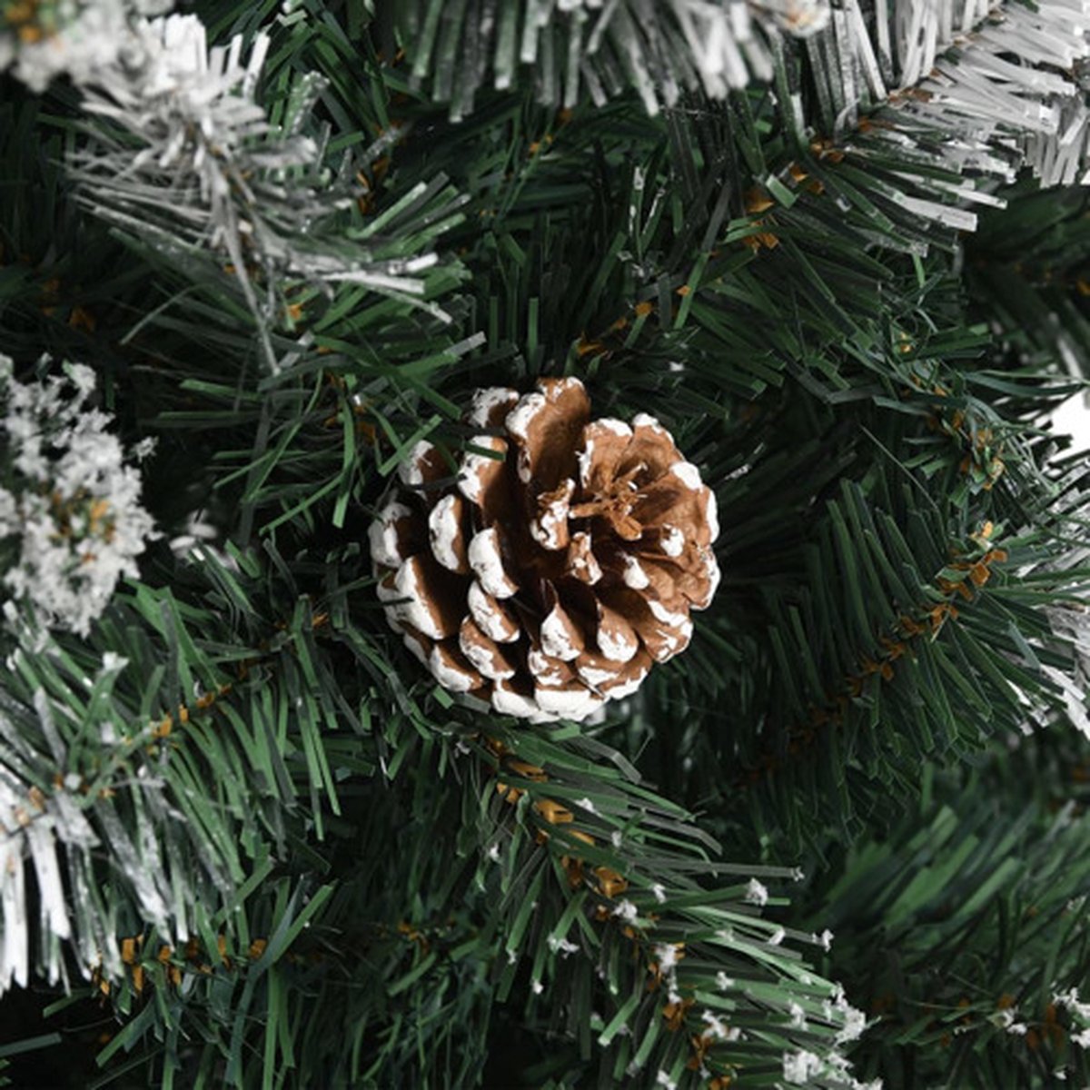 vidaXL Kunstkerstboom 210 cm PVC groen met standaard