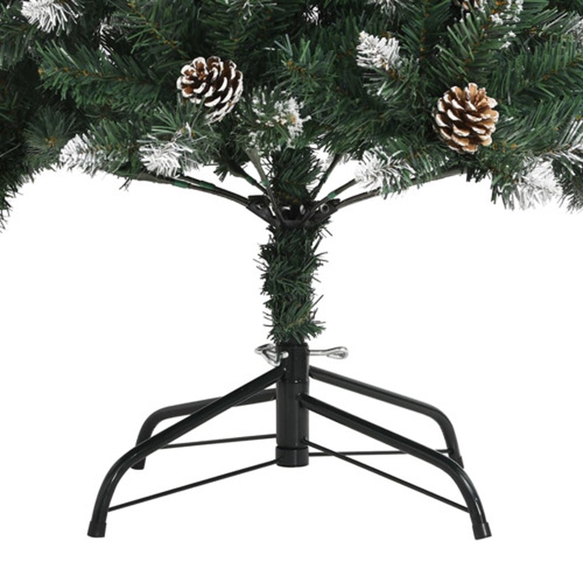 vidaXL Kunstkerstboom 210 cm PVC groen met standaard