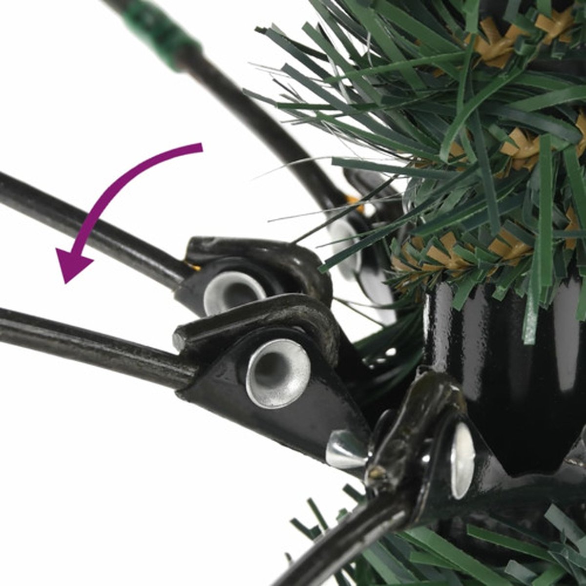 vidaXL Kunstkerstboom 210 cm PVC groen met standaard