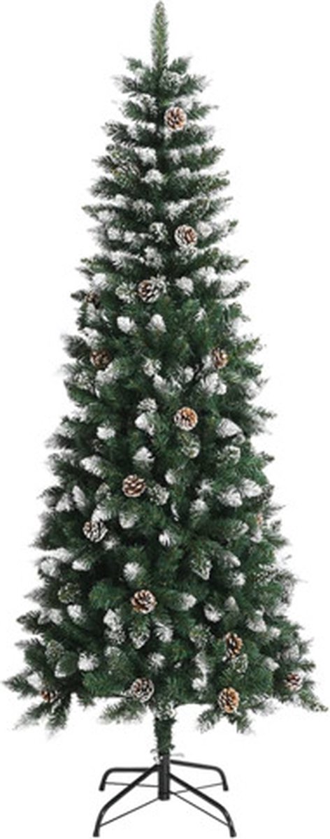 vidaXL Kunstkerstboom 210 cm PVC groen met standaard