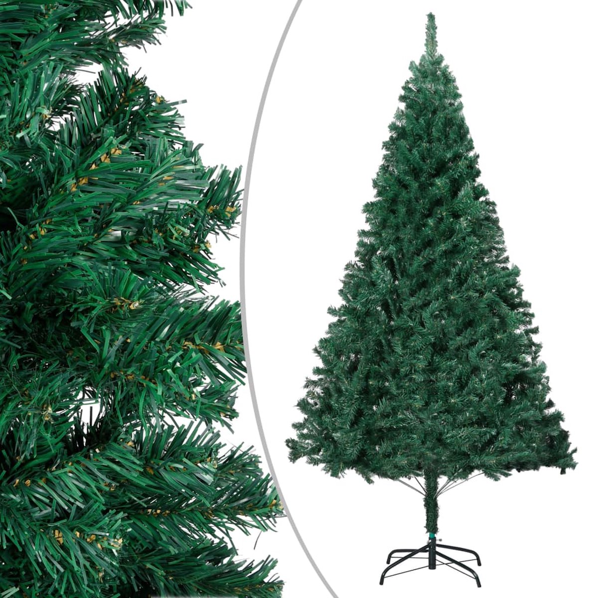 De vidaXL Kunstkerstboom 210 cm PVC groen in één oogopslag