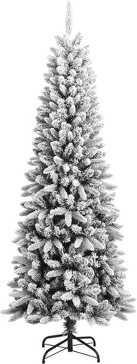 vidaXL Kunstkerstboom 210 cm PVC PE sneeuw