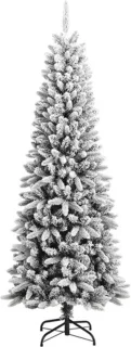 vidaXL Kunstkerstboom 210 cm PVC PE sneeuw