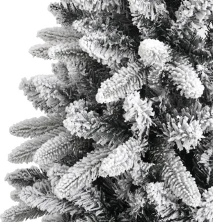 vidaXL Kunstkerstboom 210 cm PVC PE sneeuw