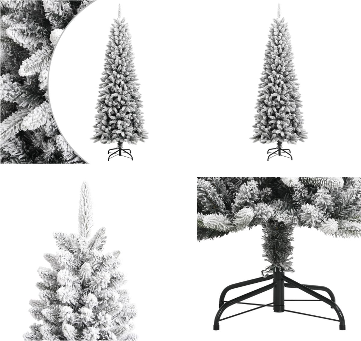 vidaXL Kunstkerstboom 210 cm PVC PE sneeuw