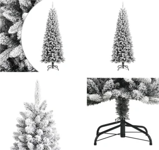 vidaXL Kunstkerstboom 210 cm PVC PE sneeuw