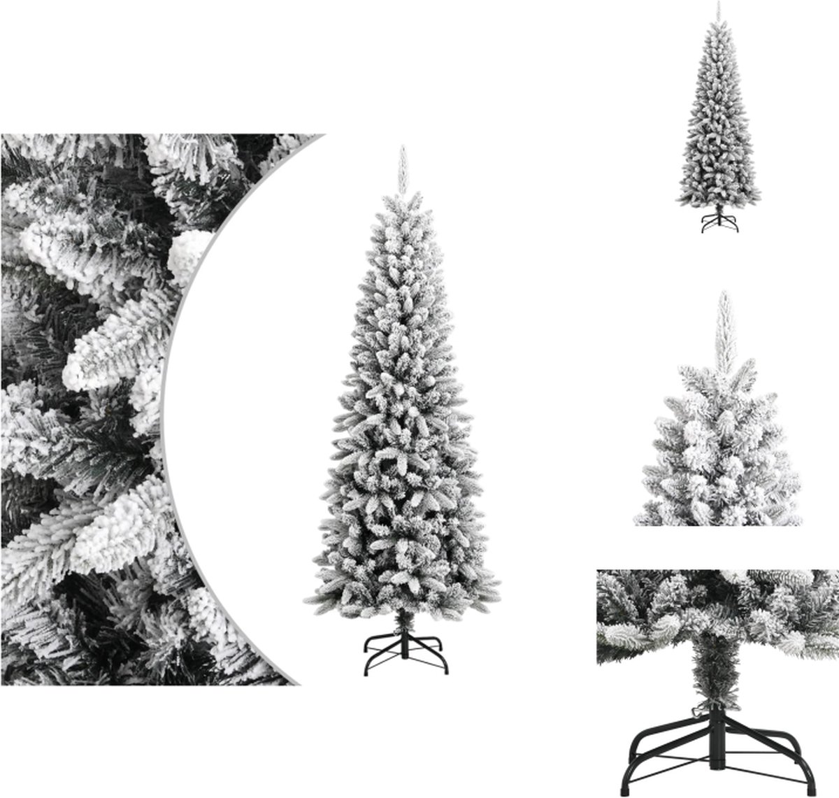vidaXL Kunstkerstboom 210 cm PVC PE sneeuw
