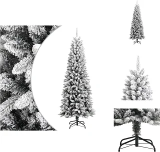 vidaXL Kunstkerstboom 210 cm PVC PE sneeuw