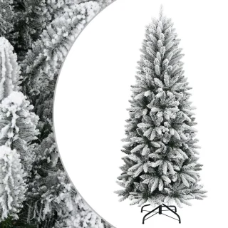 vidaXL Kunstkerstboom 210 cm PVC PE sneeuw