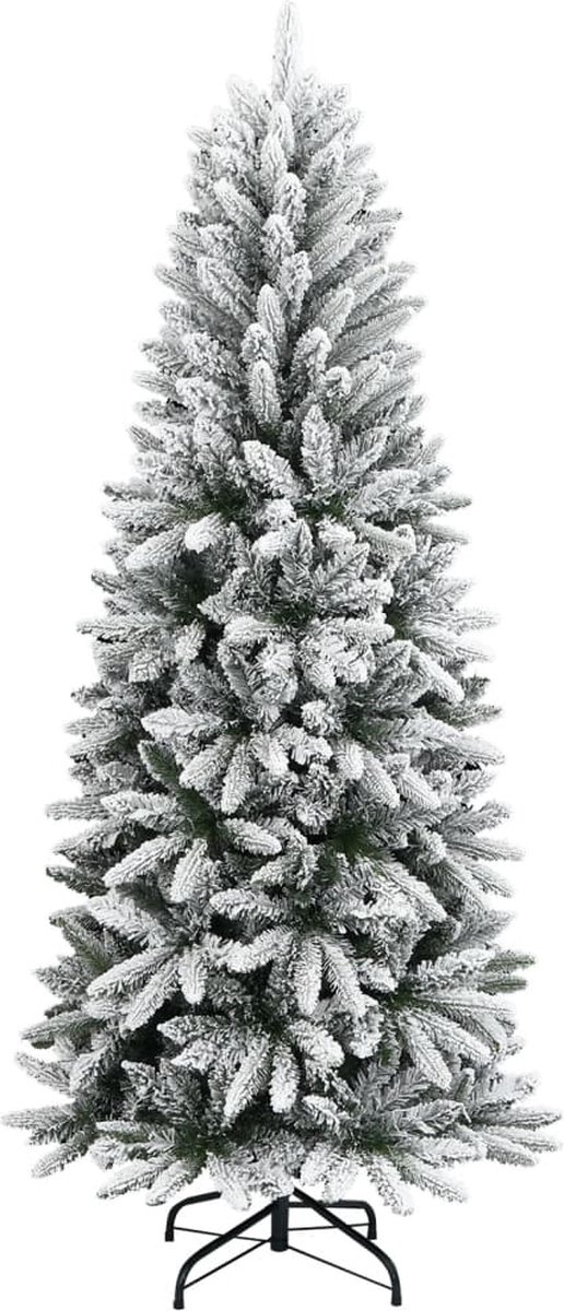 vidaXL Kunstkerstboom 210 cm PVC PE sneeuw