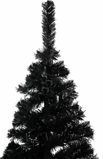 vidaXL Kunstkerstboom 210 cm PVC Zwart